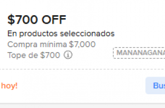 Cupon Mercado Libre: | $700 OFF | Min. $7000