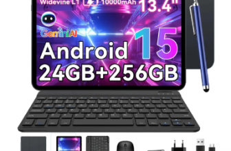 Tablet Tabwee T60 Pro de 13.4 pulgadas 24 GB+256 GB Android 16 Batería 10000 mAh Color negro 120HZ