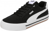 PUMA, Tenis Court Classic Vulcanizado, Unisex, Blanco con Negro, Talla 25,5